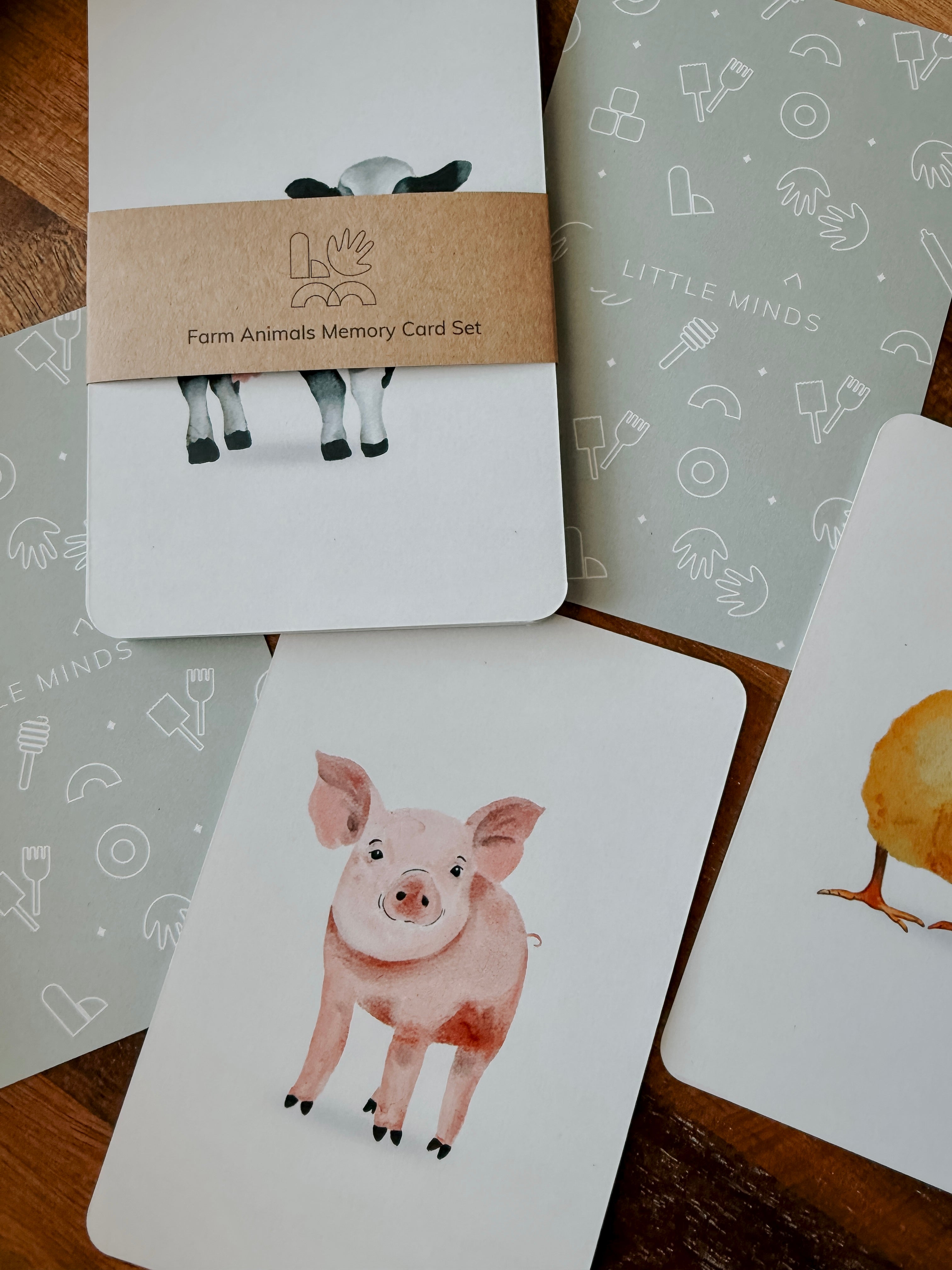 Farm Animal Memory Card Set