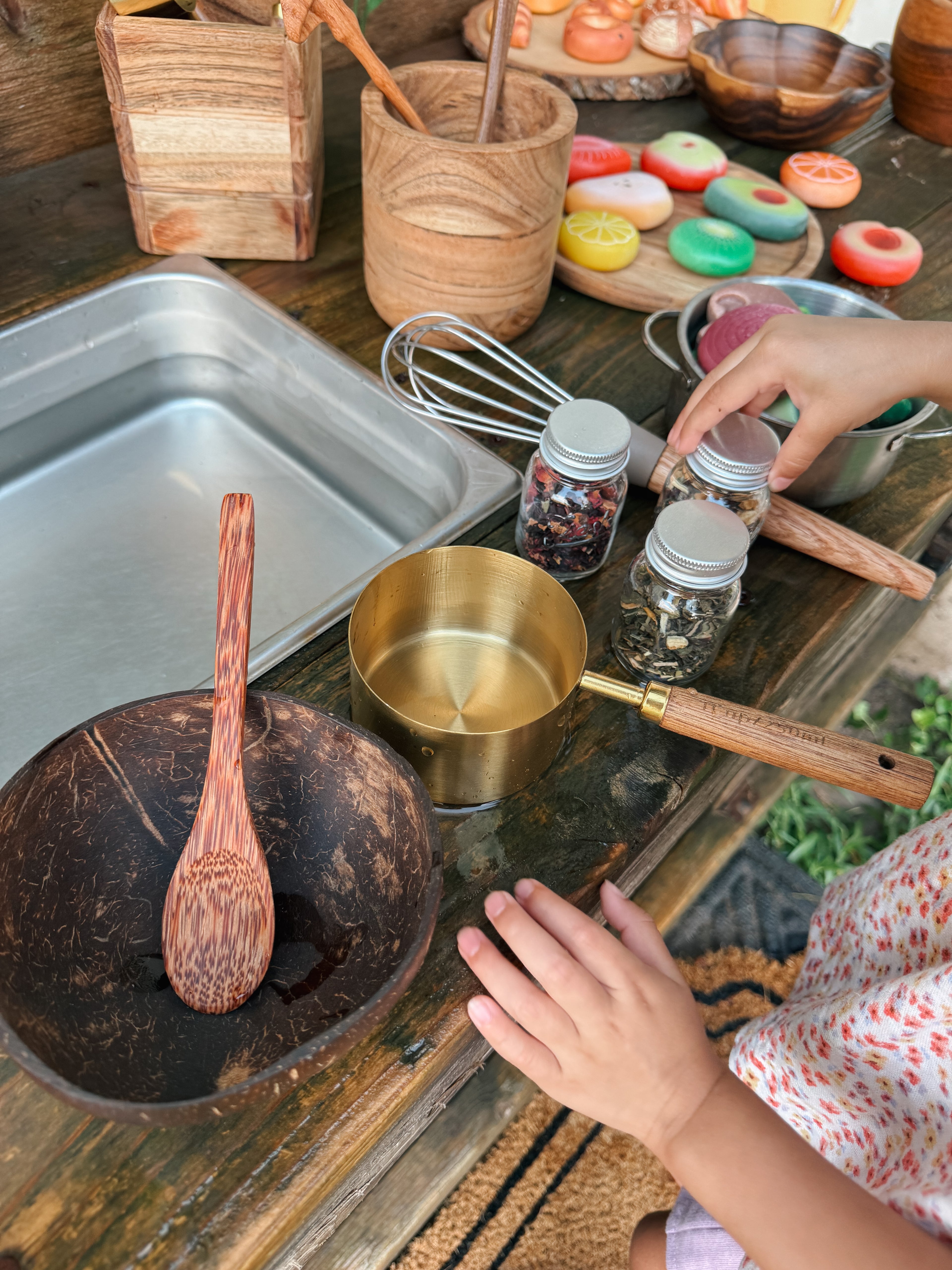 Coconut Bowl & Wooden Spoon Set