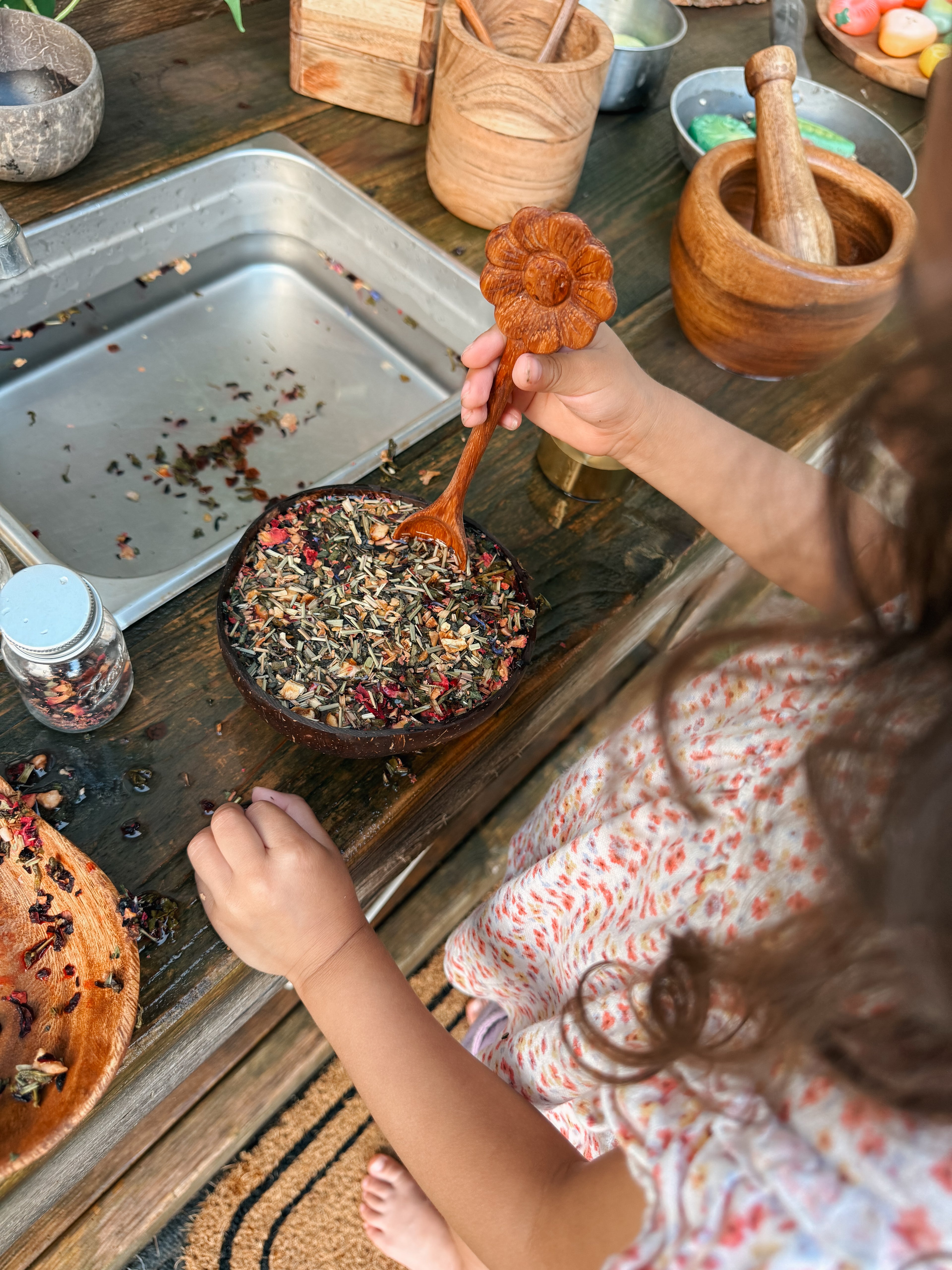 Flower Wooden Spoon