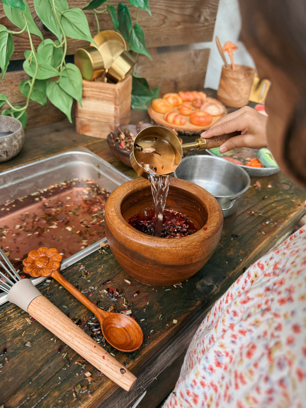 Wooden Mortar & Pestle